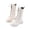 White, variant on Girls Lace Up Mid Calf Combat Boots Fashion Round Toe Side Zipper Lug Sole Punk Goth Boot For Toddler Little Kid Big Kid