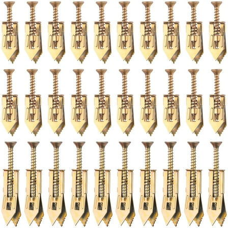 Genreen 60 Pcs Self-Drilling Anchors, Ancors and Screws for Heavy Duty, Metal Screw Anchors Kit, No Drill and Holes in Wall (3 Sizes)