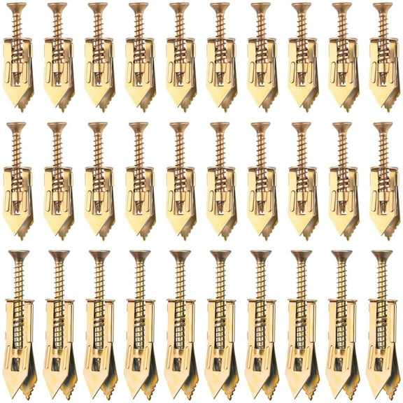 Genreen 60 Pcs Self-Drilling Anchors, Ancors and Screws for Heavy Duty, Metal Screw Anchors Kit, No Drill and Holes in Wall (3 Sizes)