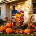 thumbnail image 5 of DefiDgd 12x18inch Bow Pumpkin Pattern Garden Flag,Double Sided Fall Yard Banner Decorative Flag for Thanksgiving Lawn Porch Patio Outdoor Garden Holiday Home Decoration(B), 5 of 6