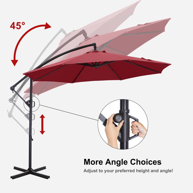 abccanopy cantilever patio umbrella 9ft It can not only provides sun protection for you ABCCANOPY 7.5-ft Market Patio Umbrella