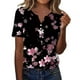 thumbnail image 1 of Tops de Manga Corta de las Mujeres Impreso Cuello en V, Suelto Casual Top para el Hogar Y las Actividades Diarias, 1 of 8