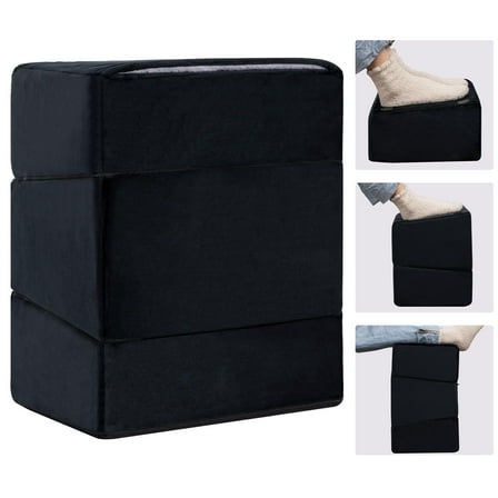 Ganondorf Foot Rest for Under Desk at Work Adjustable Foot Rest Under Desk Ergonomic Foot Stools for Under Office Desk Leg Pillow for Underdesk Footrest with Washable Cover, Black