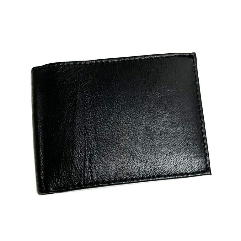 Buy Men Black Solid Genuine Leather Wallet Online - 658791