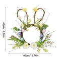 thumbnail image 3 of Easter Wreath for Front Door with Easter Bunny Design, 15.74 Inch Plastic Spring Wreath for Holiday Home Decoration and Party Decor, 3 of 7