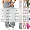 thumbnail image 4 of Womens Cargo Pants with Pockets Outdoor Casual | Durable & breathable, workout cargos, stretch sweatpants, drawstring elastic waist, hiking, outdoor, running, 4 of 7