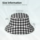 thumbnail image 3 of Balery Black White Plaid Sombreros para el sol para hombre y mujer, sombrero de pescador con UPF 50+, 3 of 6