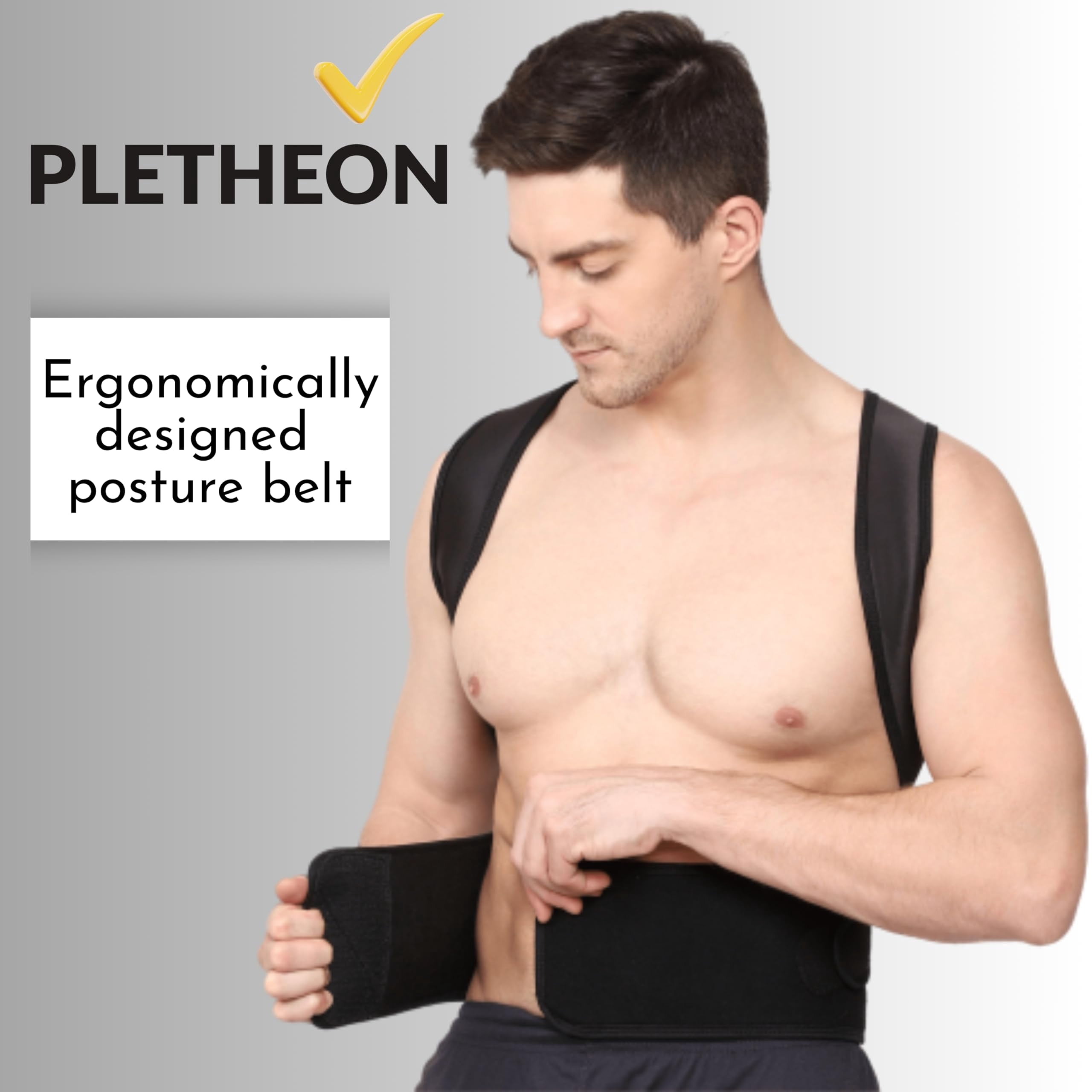 Adjustable Posture Corrector Belt for Men and Women Back Support Brace for Spine Alignment, Pain Relief & Shoulder Correction