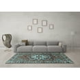 thumbnail image 3 of Ahgly Company Indoor Rectangle Persian Light Blue Traditional Area Rugs, 5' x 8', 3 of 4