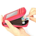thumbnail image 5 of Genuine Leather Holder Zipper Credit Card Wallet RFID Credit Card Wallet with ID Card Window, 5 of 5