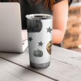 thumbnail image 4 of 20oz Tumblers Gray and Orange Halloween Pumpkins Stainless Steel Vacuum Insulated Double Wall Travel Tumbler Cups Mug with Lid and Straw,Cleaning Brush for Cold & Hot Drinks, 4 of 7