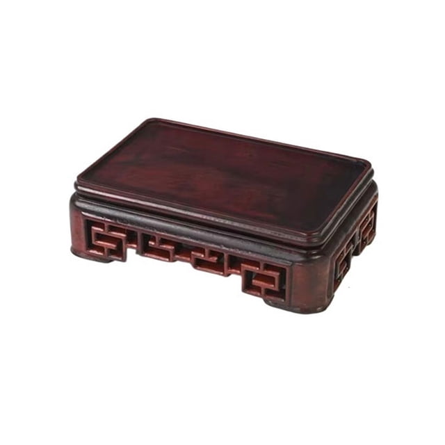 Base rectangular en miniatura de sándalo rojo for teteras y jarrones de piedras extrañas
