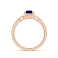 thumbnail image 2 of ANGARA Natural 1.05 Ct Emerald-Cut Sapphire Bridal Set with Diamond Accents in 14K Rose Gold for Women (Size-7x5mm) | September Birthstone, Anniversary, Jewelry Gift for Women | Natural Sapphire Ring, 2 of 9