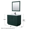 thumbnail image 6 of Wyndham Collection Miranda 42" Wood&Metal Single Bathroom Vanity in Green/Black, 6 of 7