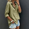thumbnail image 4 of Bixock Button Down Shirts for Women Going Out Tops Long Sleeve Casual Blouse Collared Office Work Daily Wear Shirts, 4 of 6