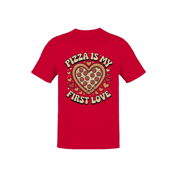 Heart-Shaped Pizza Love Men's T-shirt
