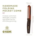 thumbnail image 2 of Kent 82T 4"" Handmade Folding Pocket Comb For Men Fine Tooth Hair Comb Straightener For Everyday Grooming Styling Hair Beard Or Mustache Use Dry Or With Balms Saw Cut Hand Polished Made In Englan, 2 of 5