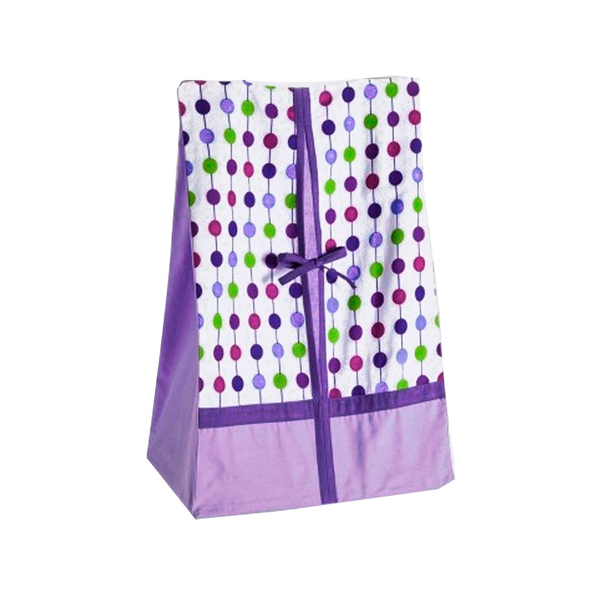 Bacati - Botanical Floral Birds 4-Piece Crib Bedding Set with Diaper Stacker - Purple/Multi Girls