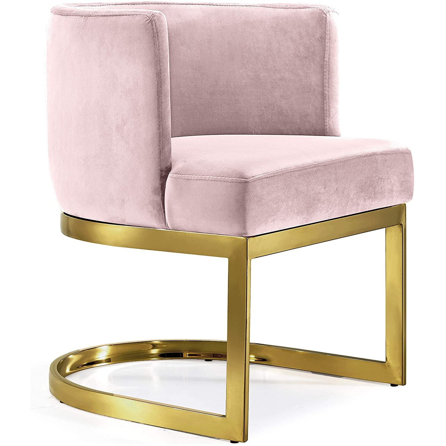 Gianna Pink Velvet Dining ChairColorPink Velvet,FinishGold,Style