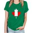 thumbnail image 1 of FAIWAD T-Shirt d'Été pour Femmes de la Fête du Canada, Léger, à Manches Courtes, Col Rond, T-Shirts Hauts, Imprimé Graphique, Blouses de Détente Basiques, 1 of 3