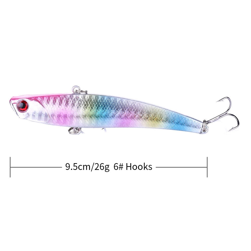 HENGJIA Fishing Lures Bass, Deep Diving Lipless Crankbaits for Bass Minnow VIB Lifelike Hard Baits Sinking Fishing Lure for Bass, Redfish, Trout, Walleye Saltwater Freshwater, 3.74in/0.92oz