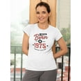 thumbnail image 2 of Vintage Born In 1975 T-Shirt Womens -Smartprints Designs, Female Regular Fit, 2 of 4