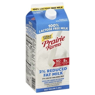 Prairie Farms 100% Lactose Free Vitamin D Milk, 0.5 gal - Walmart.com