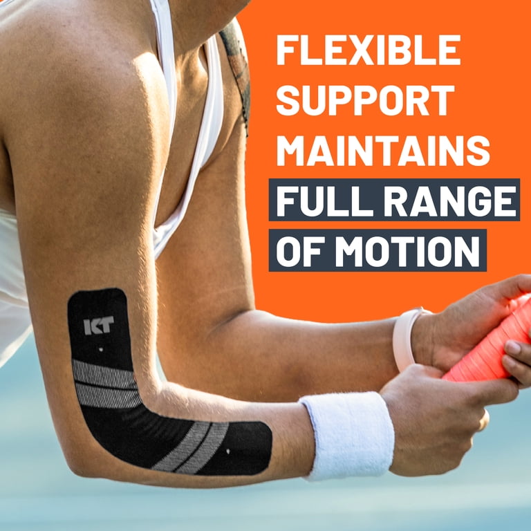KT Tape Pro Ultra-Breathable Synthetic Kinesiology Tape, Jet Black
