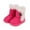 Hot Pink, variant on Soft Snow Boots for Girls Solid Color Slip-On Boots With Flat Sole Fleece Lined Faux Fur Comfortable Shoes Indoor Outdoor Winter Fashion Foorwear