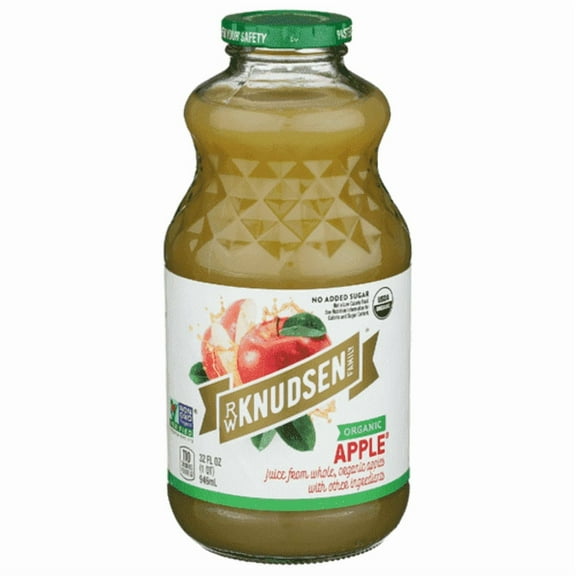 R.W. Knudsen Family Organic Juice Apple 32 fl oz Pack of 4