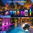 thumbnail image 3 of Luces subacuáticas para estanques POPOSOAP RGB de 6 cabezales IP68 a prueba de agua, 3 of 9