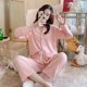 thumbnail image 1 of Pijamas de algodón para mujer, conjunto de ropa de dormir de talla grande, cárdigan de invierno, suave, de Navidad, 100%, 1 of 3