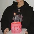 thumbnail image 5 of Sanrio Hello Kitty Sparkling Rhinestone Pattern Hooded Sweater Y2k Women Trend Cute Hoodies Loose Oversize Tops Autumn Clothes HOEMLIN, 5 of 5