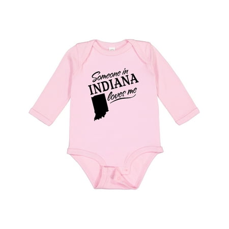 

Inktastic Someone in Indiana Loves Me Boys or Girls Long Sleeve Baby Bodysuit
