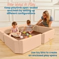 thumbnail image 4 of ECR4Kids SoftZone Play Patch Activity Mat and Toy Bins, Beginner Playset, Earthtone, 6-Piece, 4 of 9
