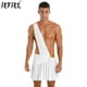 thumbnail image 2 of Túnica de Toga romana del antiguo dios griego para hombre, disfraz de gladiador griego, disfraz de Cosplay con correa para un hombro, falda escocesa con volantes, ropa para discoteca, 2 of 5
