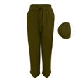 thumbnail image 3 of Women's Plus Black Pants for Women Petite Short Black Pants for Women Plus Size Jeans Women High Waisted Wide Leg Pants Casual Drawstring Elastic Trousers Comfy Straight Leg Long Pants with Pockets, 3 of 4