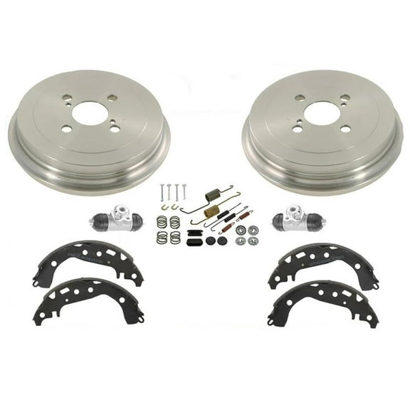 For Toyota 06-13 Yaris Rear Brake Drums and Brake Shoes with Springs Wheel Cyl