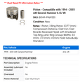 thumbnail image 2 of Piston - Compatible with 1994 - 2001 AM General Hummer 6.5L V8 1995 1996 1997 1998 1999 2000, 2 of 2