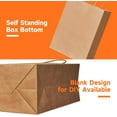 thumbnail image 4 of YANTONG Brown Paper Gift Bags with Handles in Bulk, 100pcs Kraft Paper Bags 8x4.5x10.8 inch, Recyclable Shopping Bags for Retail, Grocery, Party Favors, Wedding, 4 of 5