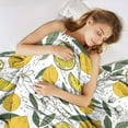 thumbnail image 5 of Sowide Lemon Blanket, Yellow Throw Blanket for Fruit Lovers, Soft Lightweight Lemon Flowers Flannel Blanket, Cozy Fleece Blankets Gifts for Kids, Boys, Girls, Women, Couch, Bed, Living Room(30"x40"), 5 of 8