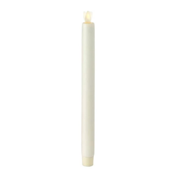 Ivory Moving Flame Timer Candle - 10.5" Taper - RAZ Imports
