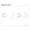 thumbnail image 2 of Kingston Brass DR814122 Laurel 12" Grab Bar, 1-1/4" Diameter, Polished Brass, 2 of 2
