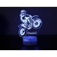 thumbnail image 5 of YSITIANNA Motocross Night Light 3D Illusion Lamp Night Stand Lights, Hologram Illusion Lamp with 16 Color Changing & Remote, Table Lamp Small Night Lamps Bedside Lamps, Birthday Gifts for STNL#2447, 5 of 5
