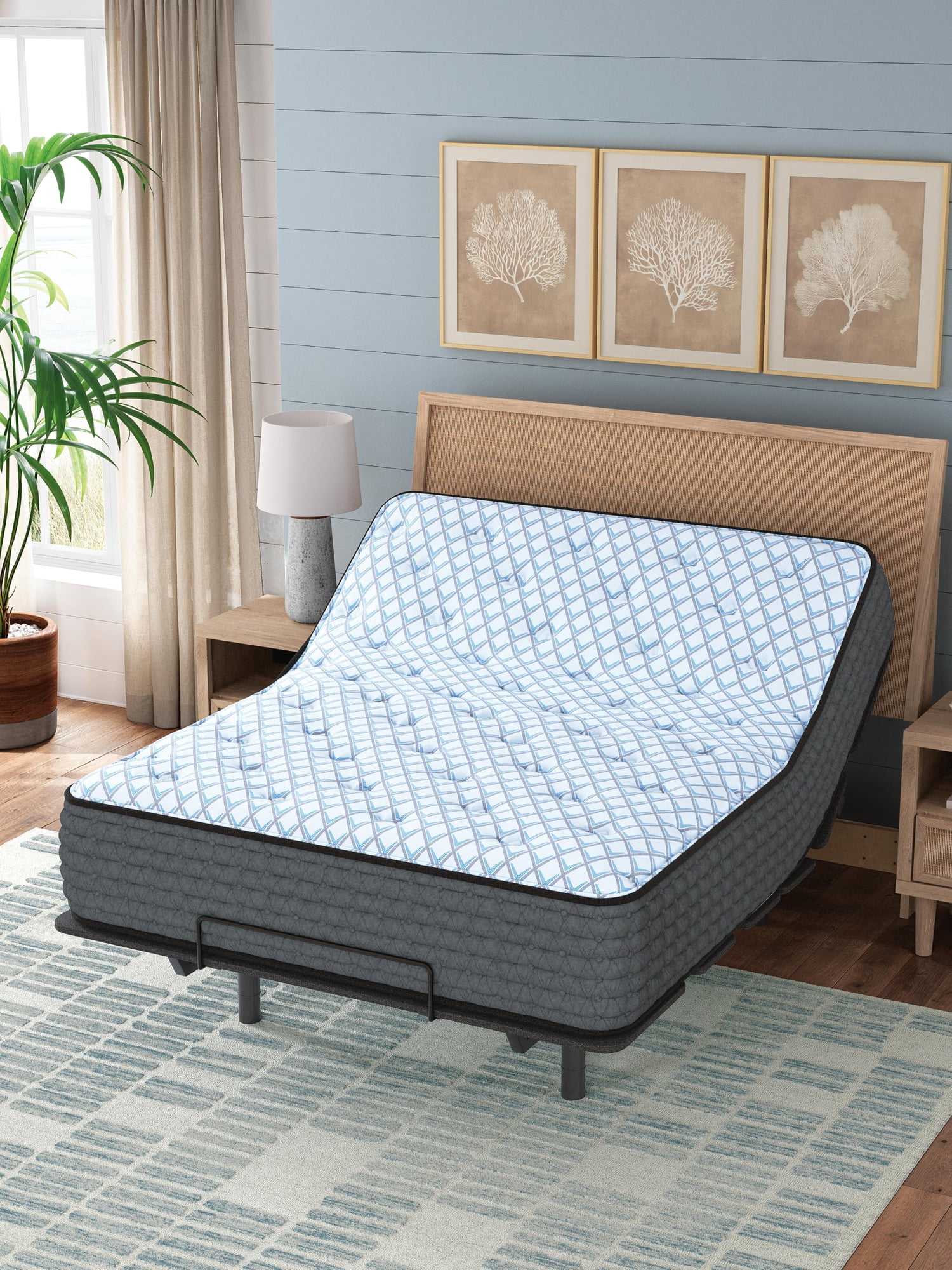Signature Design by Ashley Destin Cove 15 Inch Plush Twin XL Mattress, Hybrid with Memory Foam and Wrapped Coils