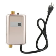 ANGGREK 3000W Electric Water Heater Household Bathroom Kitchen Mini Tankless Instant Hot Water Heating Device US Plug 110V