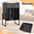 thumbnail image 3 of Costway Record Player Stand Turntable Stand with Drawer & Record Holder Display Shelf Black & Gray, 3 of 10