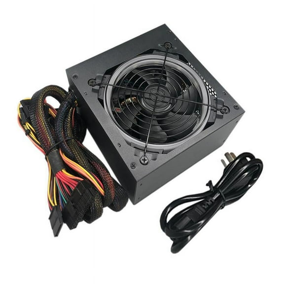 450W Computer PC CPU Power Supply 20 4-pin Motherboard 12cm RGB Silent Fan ATX 12V Molex PCIE with Sata PCI Connect
