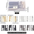 thumbnail image 2 of 8Sets 4 Colors Alloy Belt Clasp 2.7x5.6cm/1x2.2 Metal Hook Buckle Fastening Belt Accessories for Down Jackets Coats Windbreakers(2Sets/Color), 2 of 6