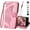 Pink, variant on Wallet Case for iPhone SE 2020/SE 2022/iPhone 8/iPhone 7,Women Butterfly Embossed PU Leather Kickstand Credit Card Holder Slots Wrist Strap Flip Cover for iPhone 7/8/SE 2nd 3rd Gen (Rose Gold)